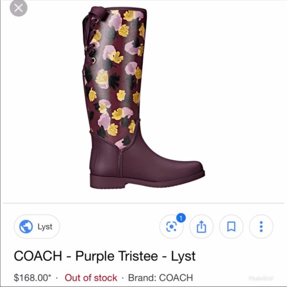 Coach rain boots